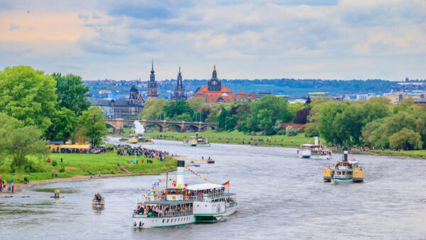 Damperparade der Weißen Flotte | Dresden