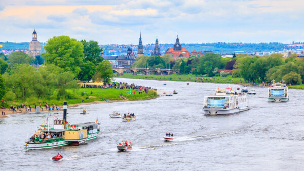 Damperparade der Weißen Flotte | Dresden